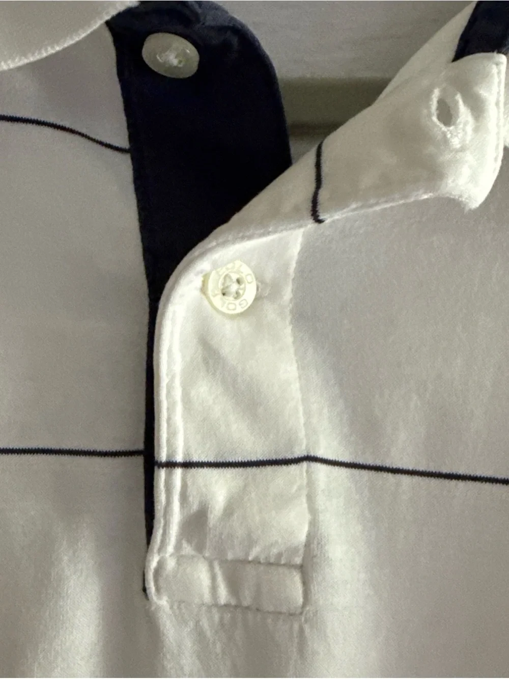 Polo Golf Ralph Lauren 100% PIMA Cotton Striped Polo Shirt  Logo Large